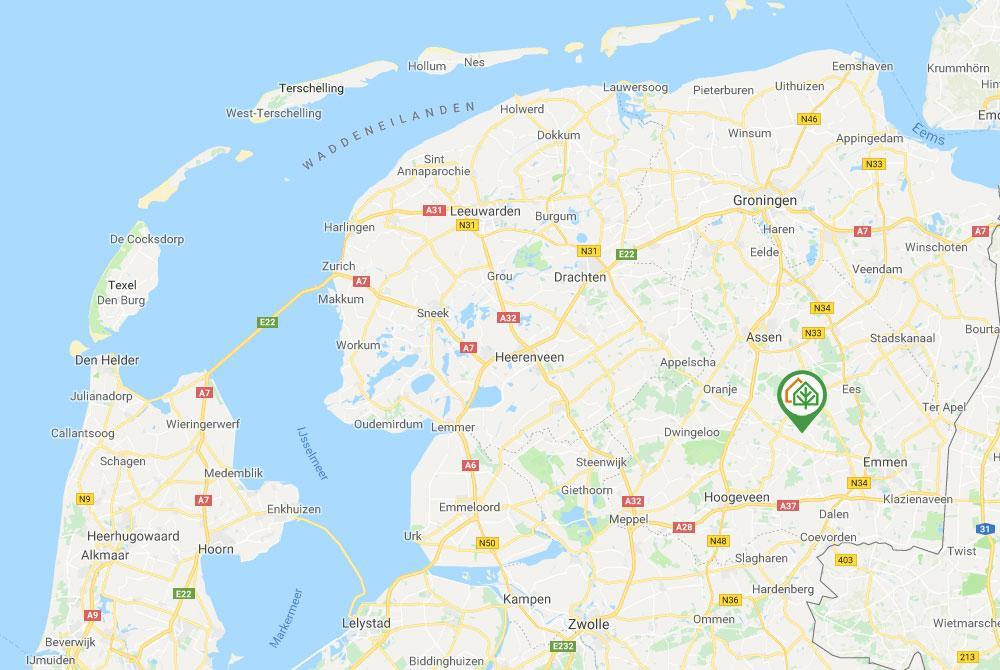 Landal Orveltermarke op de kaart