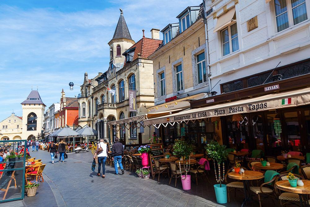 Centrum van de stad Valkenburg