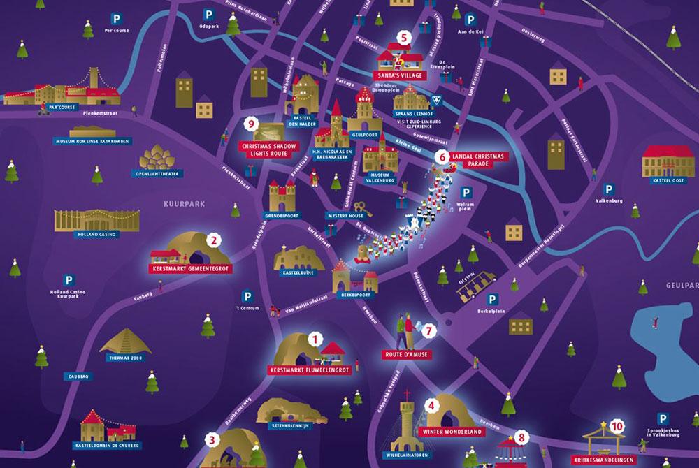 Plattegrond Kerststad Valkenburg