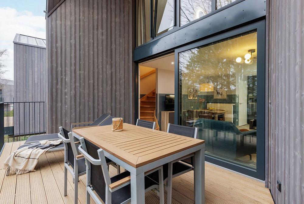 Terras in de nieuwe cottage op Park Eifel