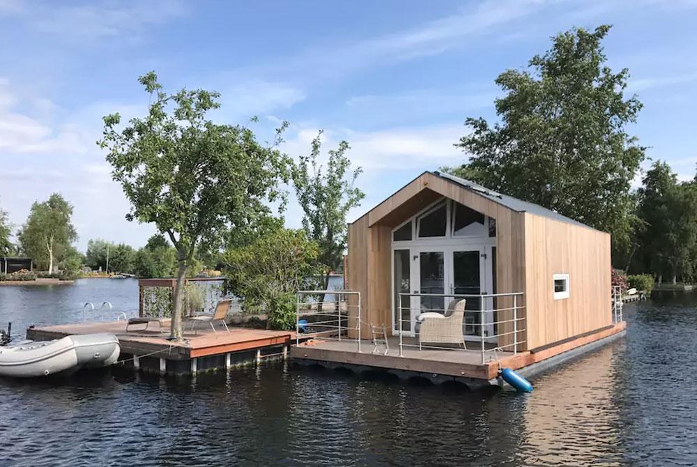 Drijvend Natuurhuisje, bijzonder overnachten Nederland