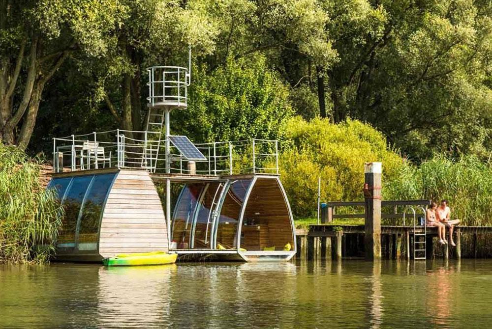 Ecolodge in de Biesbosch, bijzonder overnachten Nederland