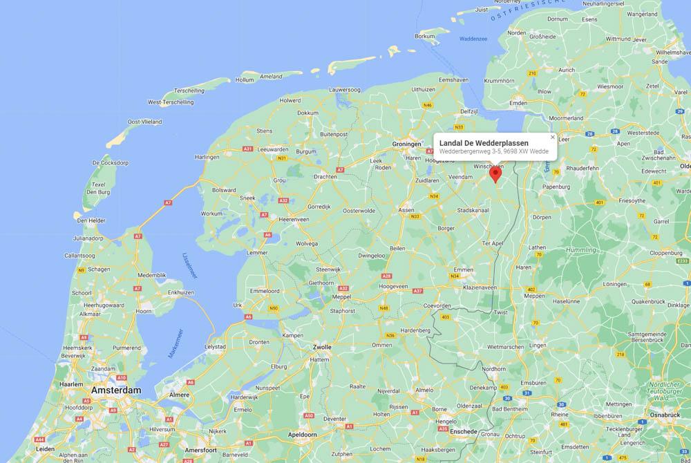 Landal De Wedderplassen op de kaart