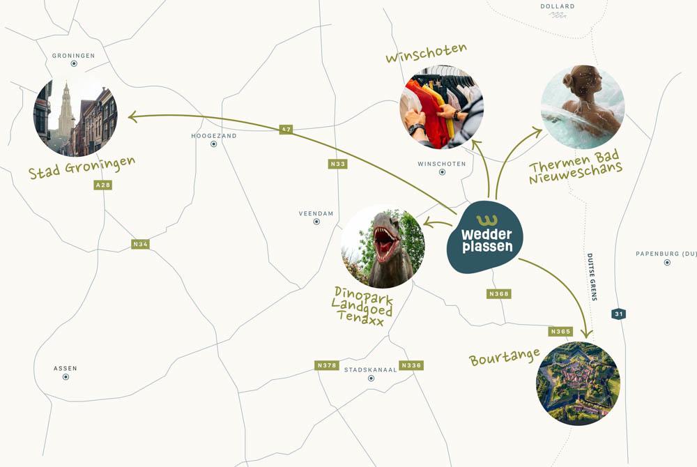 Uitstapjes in de de buurt, Landal De Wedderplassen