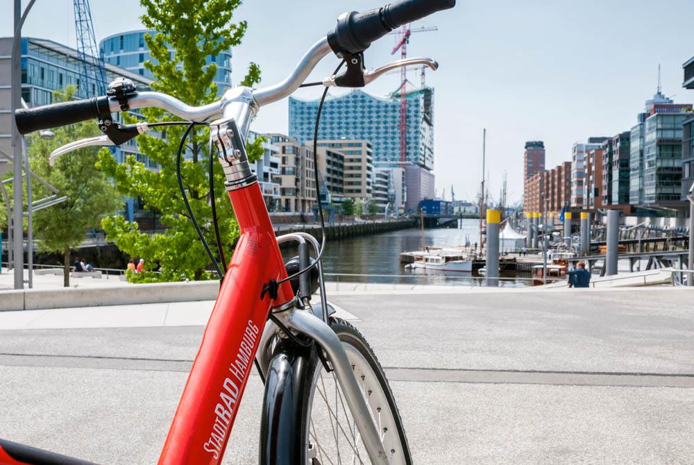 Fietsen Elbe, stedentrip Hamburg