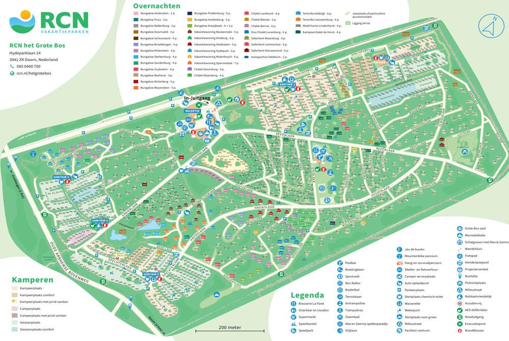 Plattegrond, RCN het Grote Bos