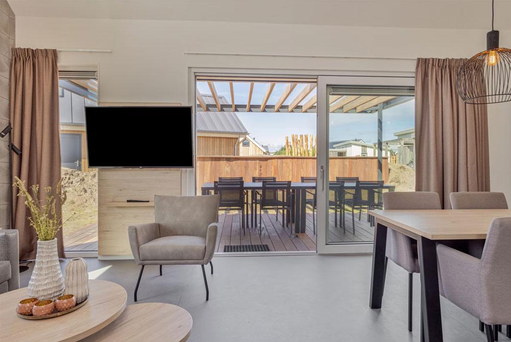 Strandlodge 8 personen, vakantiehuizen 8-persoons