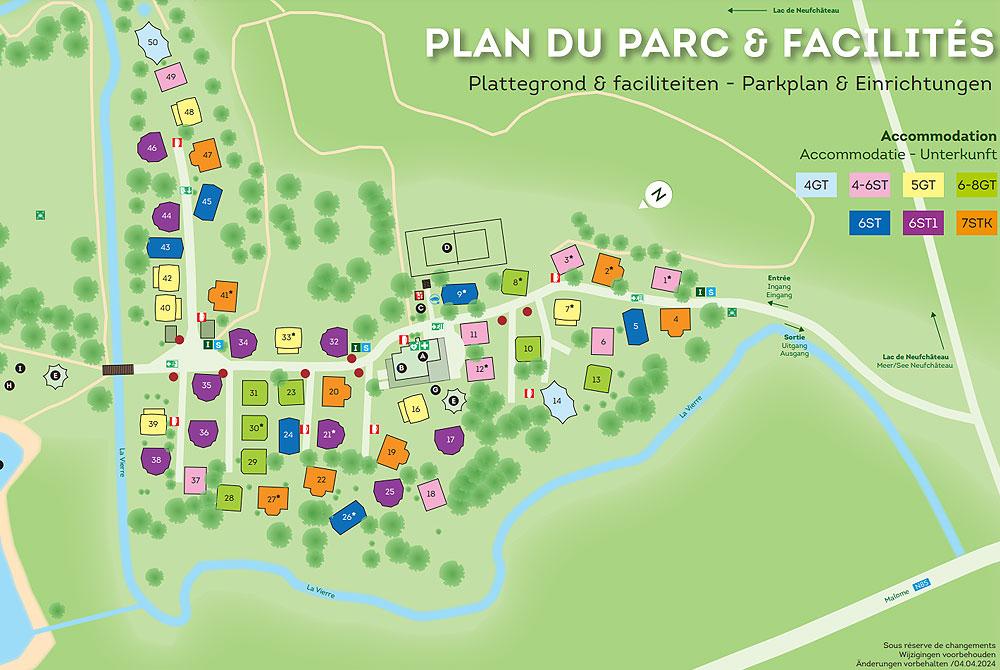 Landal Glamping Neufchâteau plattegrond