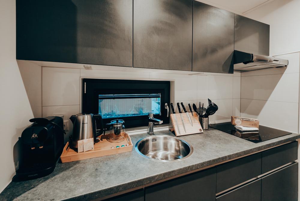 Keuken in de lodge, Landal Namur Nature