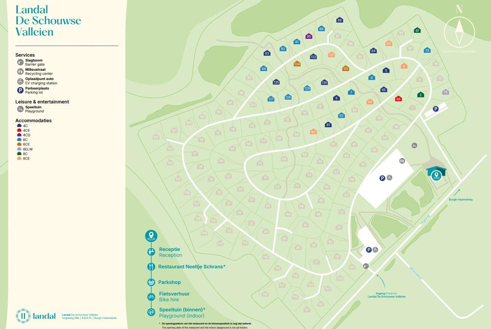 Plattegrond, Landal De Schouwse Valleien
