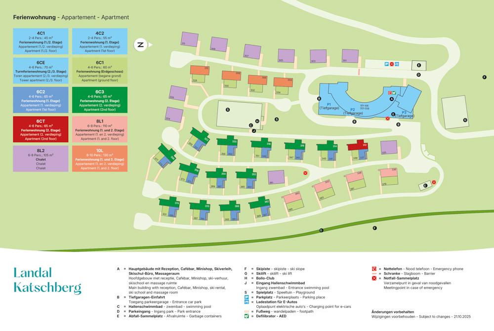 Landal Katschberg plattegrond