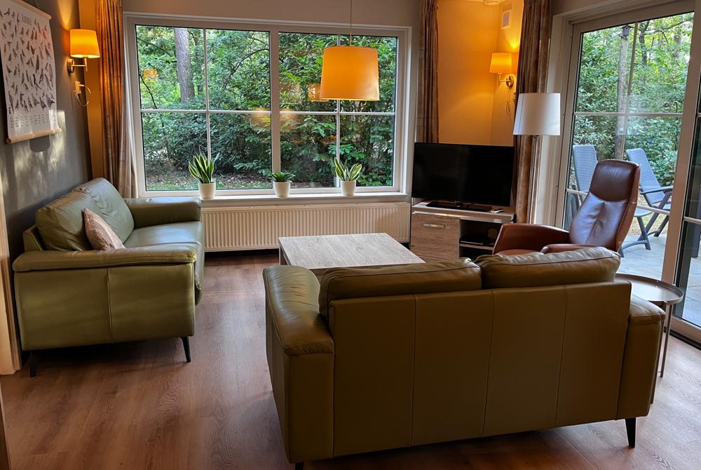 De woonkamer ziet er gezellig uit, Villapark Eureka