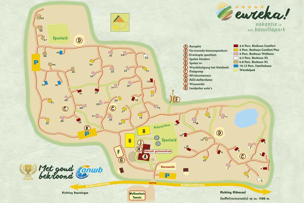 Plattegrond, Villapark Eureka